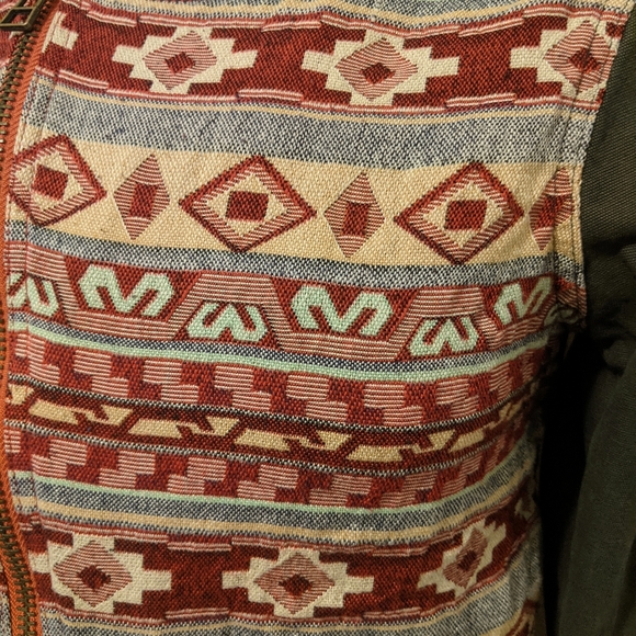 Callie Mac Boho Aztec Denim Jacket Size Medium - Picture 3 of 7